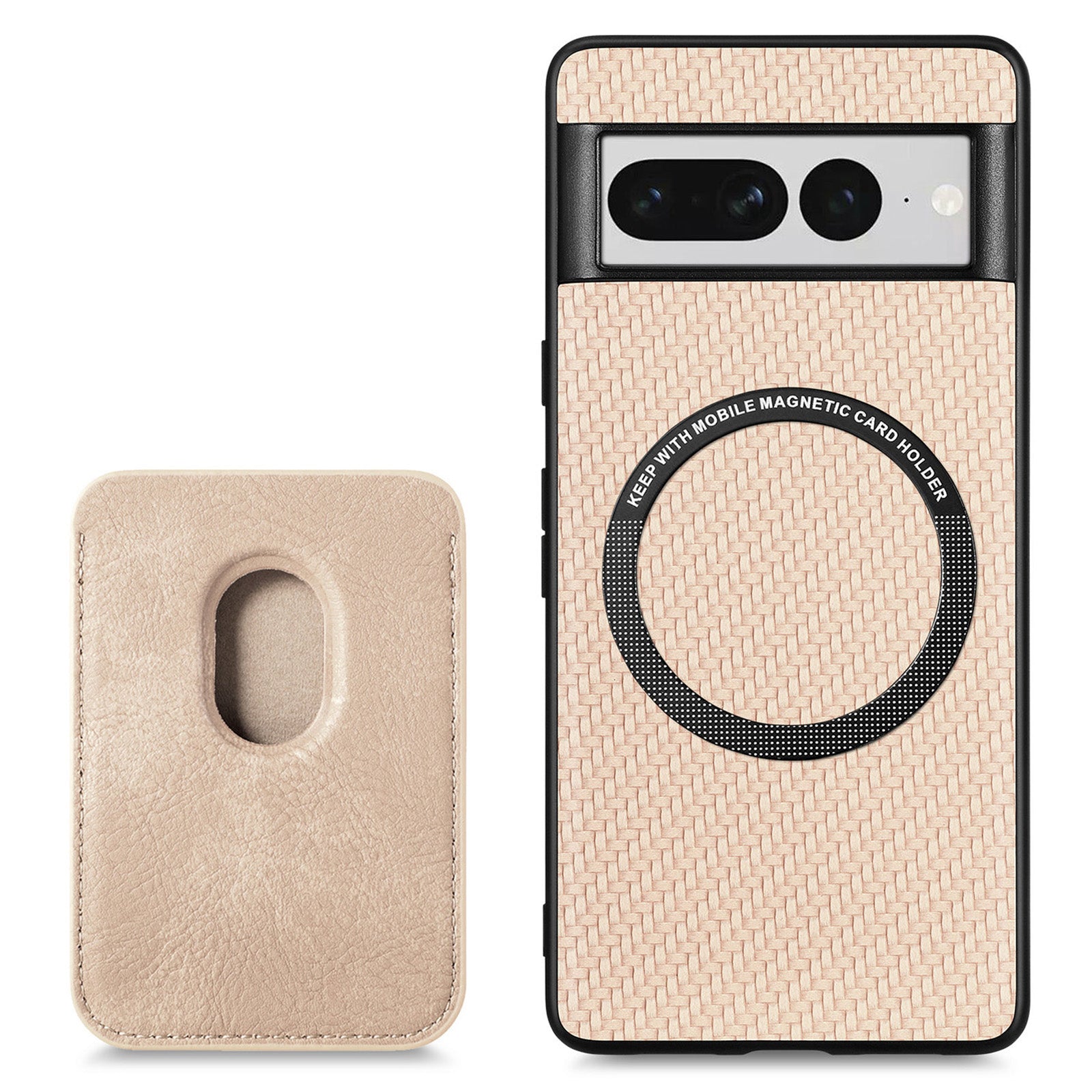 For Google Pixel 7 Pro 5G Carbon Fiber Texture Phone Case Detachable 2-in-1 Magnetic Card Holder Protective Cover For Google Pixel 7 Pro 5G Carbon Fiber Texture Phone Case Detachable 2-in-1 Magnetic Card Holder Protective Cover